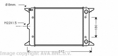 AVA QUALITY COOLING vw2023 -  Радиатор, охлаждение двигателя